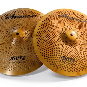 Arborea Low Volume Hi Hat Cymbal 14 Inch Quiet Practice Set-0