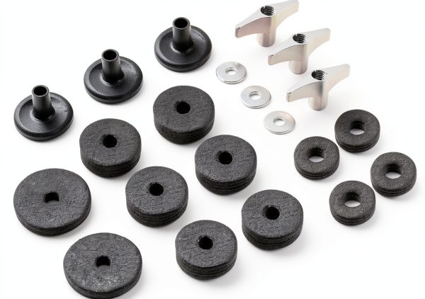 Meideal Cymbal Accessory Set 21pcs Black Kit with Felt and Bolts-0